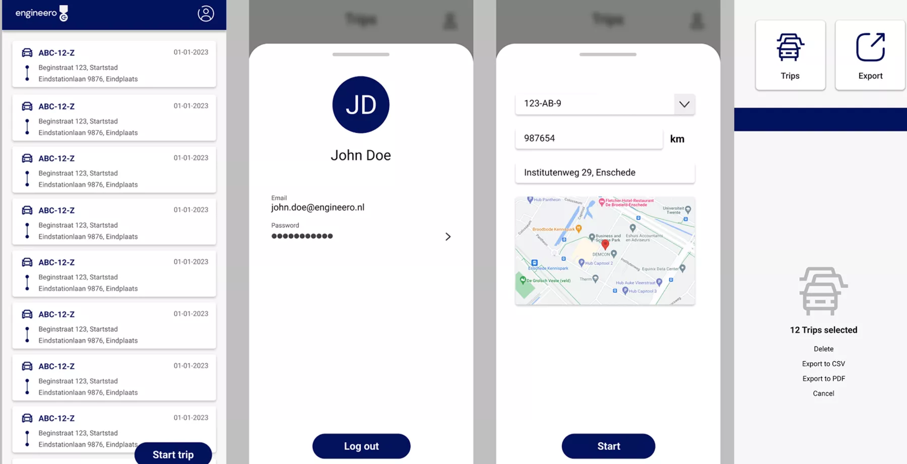 Engineero KM RegistratieApp